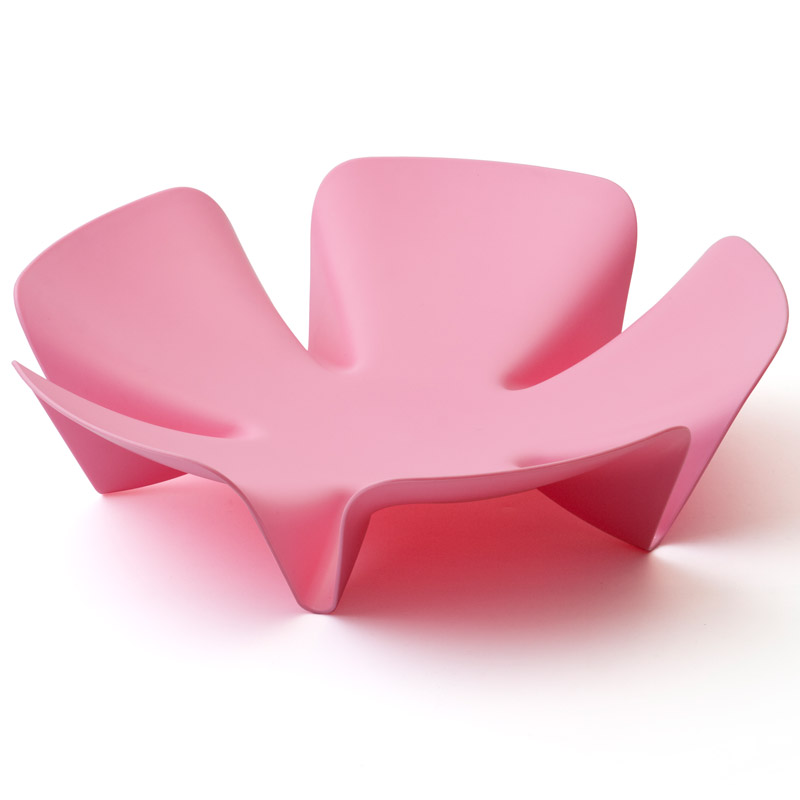 QL10041-PK Ваза для фруктов flower розовая Qualy  - Вид №4