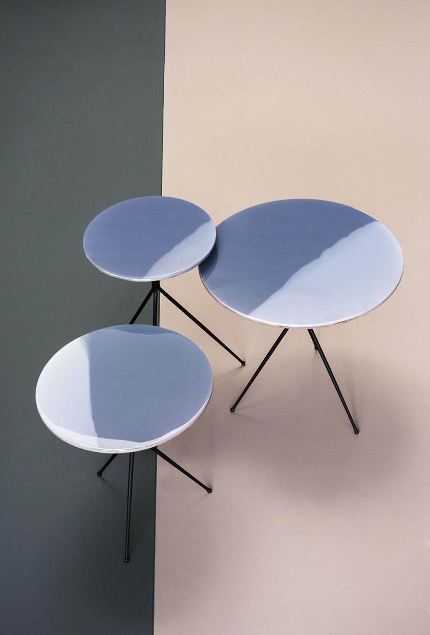 BAXTER Круглый лакированный журнальный столик Liquid sun-id-1510326 - Вид №4