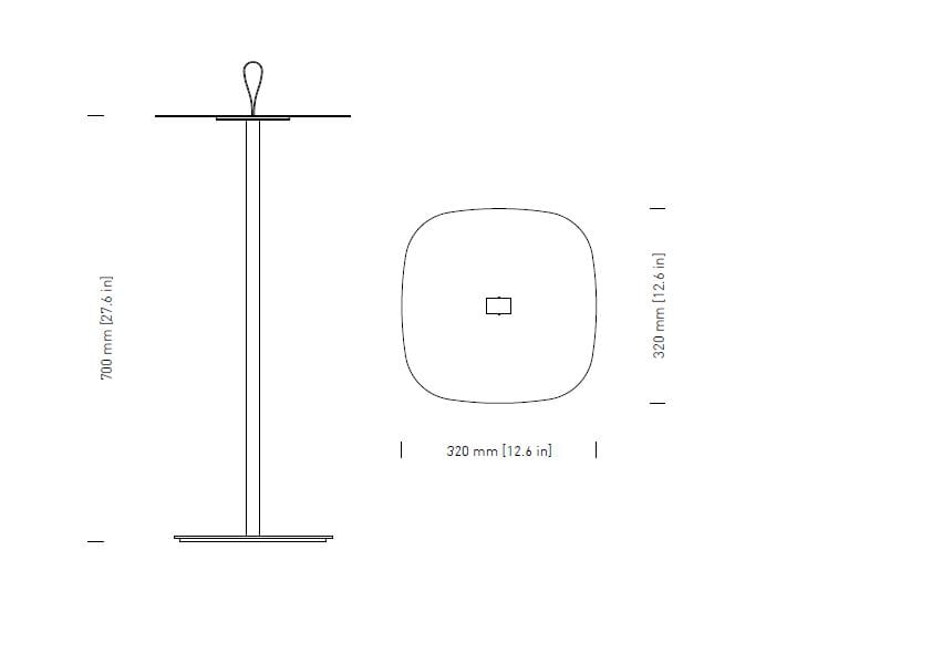 Высокий стальной журнальный столик с порошковым покрытием +kouple BLT ARCH-00012971 - Вид №7