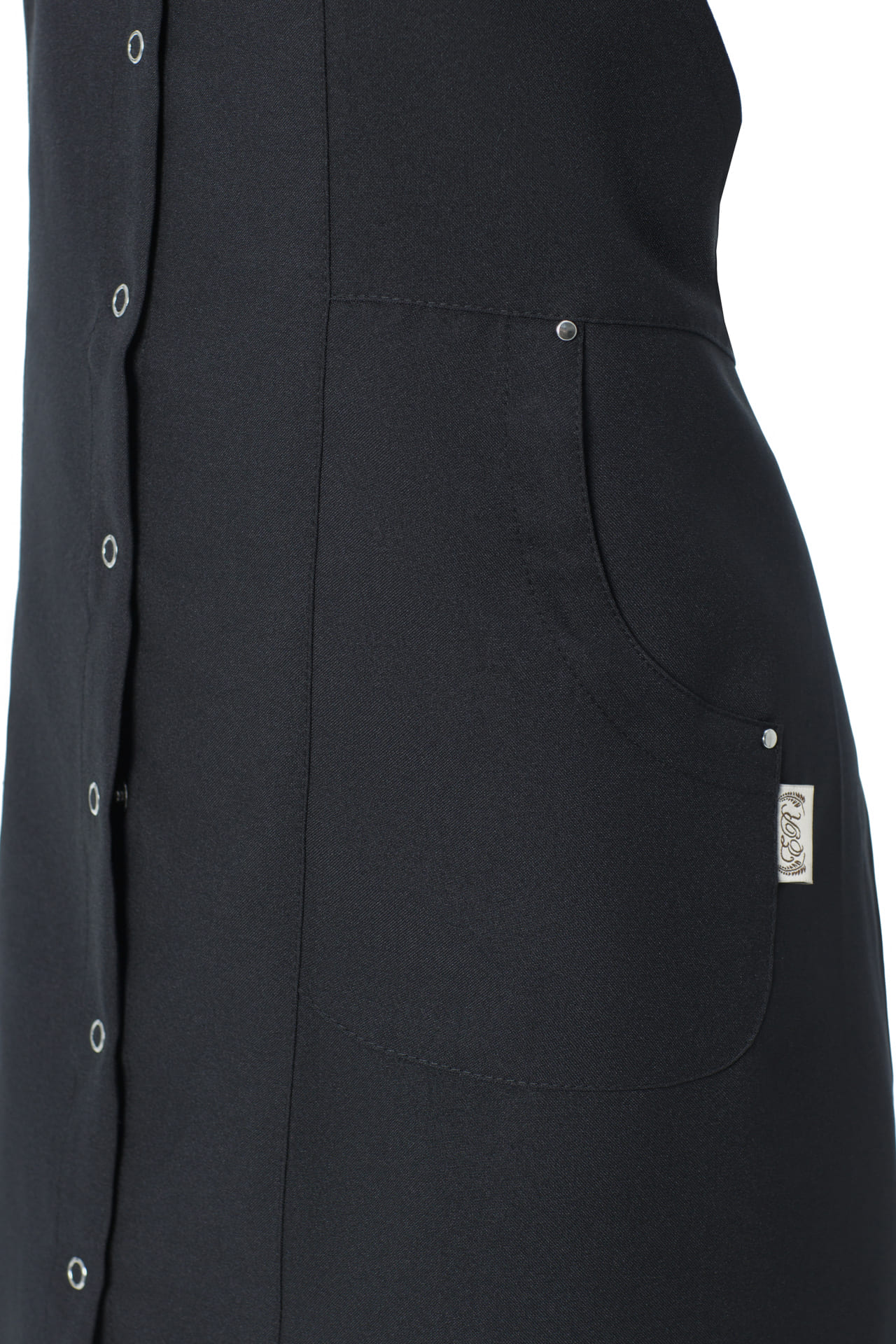 60720 Фартук с воротничком black (черный) DAKOTA  Одежда для горничных и уборщиц  размер  - Вид №2