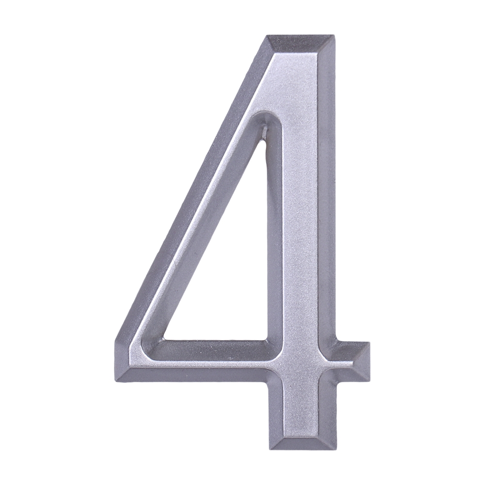 Дверной номер  «4», 37х5х60 мм, серебро LJPS0100 Public Steel Россия 
