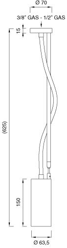 Ceadesign Регулируемая потолочная лейка для душа из нержавеющей стали Asta Ast 26 - Вид №2