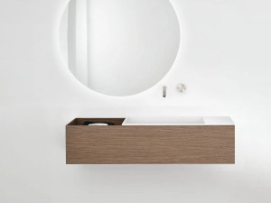 Подвесной шкаф с одной раковиной