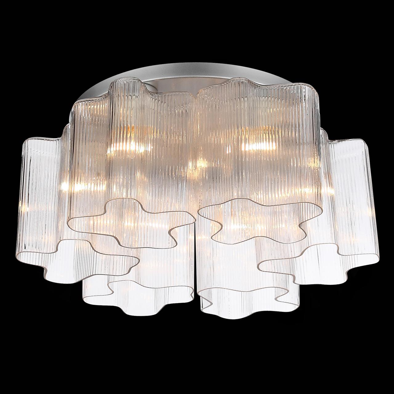 Потолочная люстра ST Luce Onde SL117.102.06 ST LUCE ДИЗАЙНЕРСКИЕ, ONDE 328344 Серебро;прозрачный  - Вид №2