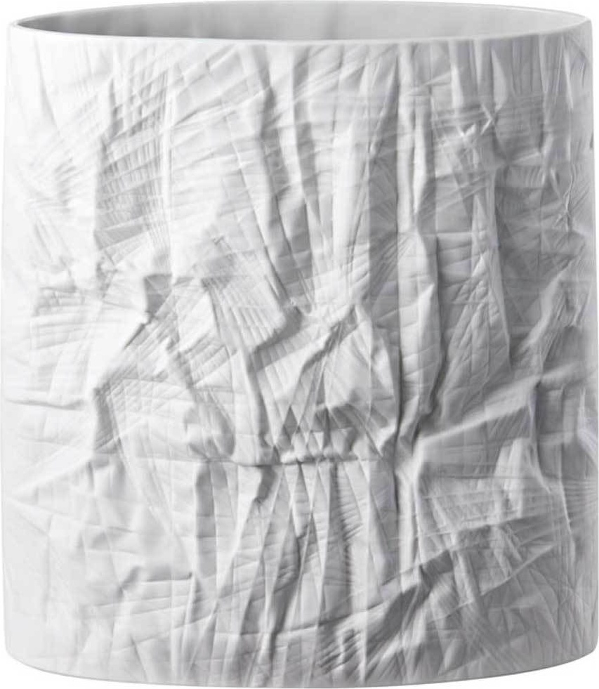 1050841 Rosenthal Ваза Rosenthal Структура, белая бумага 31см, фарфор (Мартин Фрейер) Фарфор 