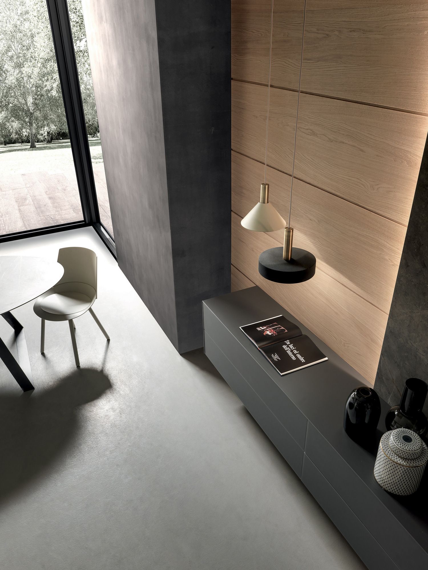 Оборудованная дубовая стена с ТВ-стойкой MODULNOVA Blade ARCH-00084390 - Вид №2