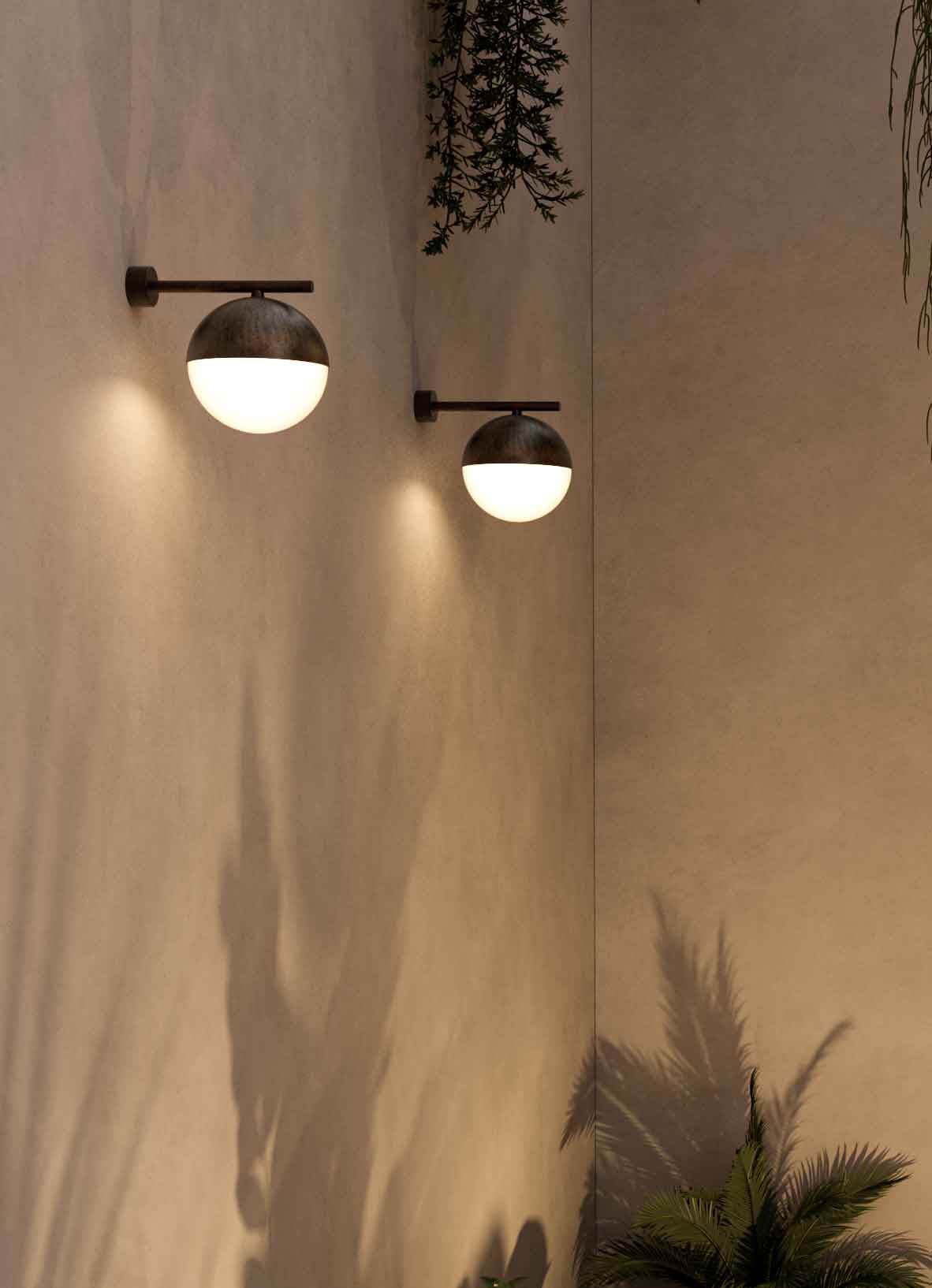 Латунная светодиодная наружная настенная лампа Il Fanale сфера ARCH-00104005 - Вид №2