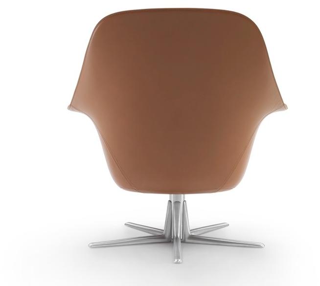 Flexform Вращающееся кресло с подлокотниками из кожи и ткани Sveva sun-id-1372654 - Вид №3