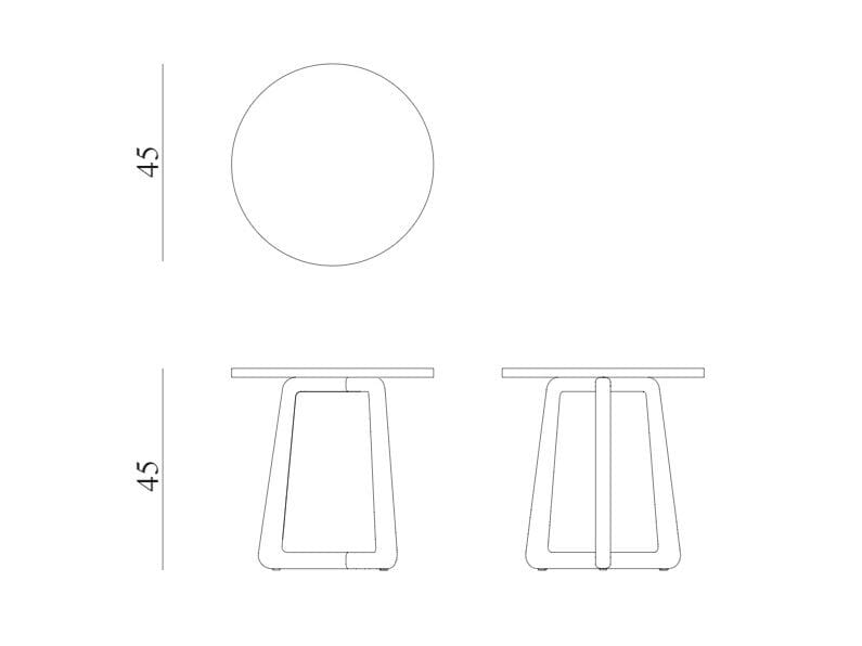 Высокий круглый журнальный столик из мрамора bardiglio Exteta Sunset ARCH-00055419 - Вид №14