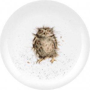 10613407 Royal Worcester Тарелка закусочная Royal Worcester "Забавная фауна","Сова" 20см Фарфор костяной