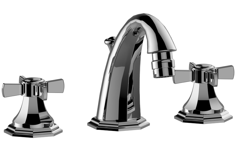 E-1961-C16L Three-hole bidet mixer with manual pop-up waste GRAFF Topaz