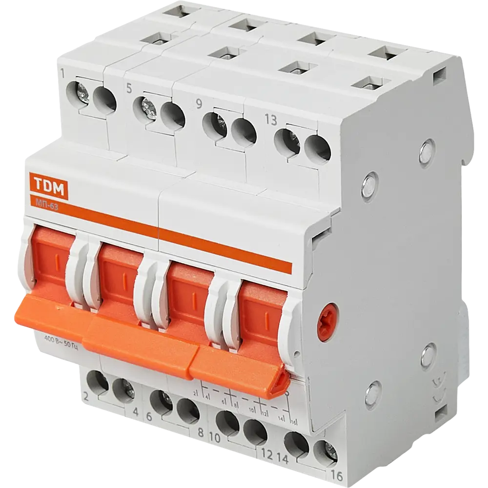 Выключатель нагрузки TDM Electric МП-63 4P для безопасного управления электроцепями 84399547 STLM-0049320