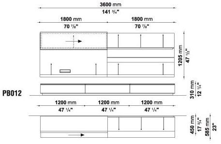 B&B Italia Стенка открытая с дверцей Pab sun-id-1474226 - Вид №4