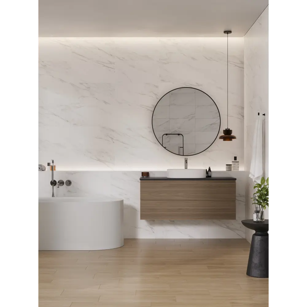 Глазурованный керамогранит Lumen 30x60 см 1.44 м² матовый цвет белый Santreyd STLM-2123959 - Вид №8