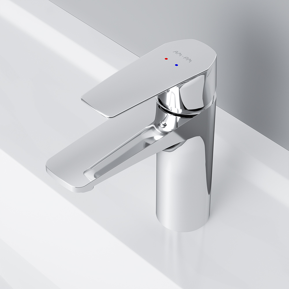 F90A82100 смеситель для умывальника излив 99 мм с д/к хром шт AM.PM Gem - Вид №3