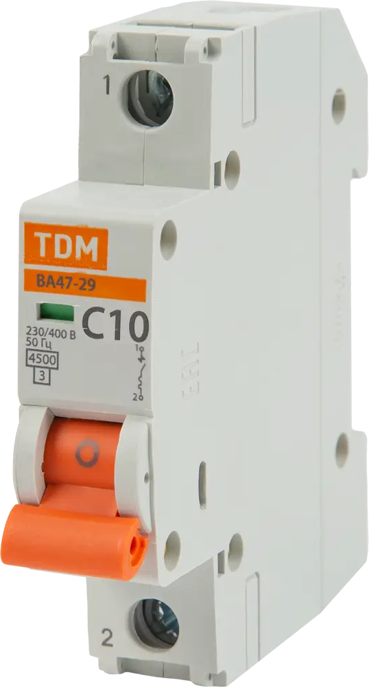 Автоматический выключатель TDM Electric ВА47-29 10А для защиты электросетей 84399467