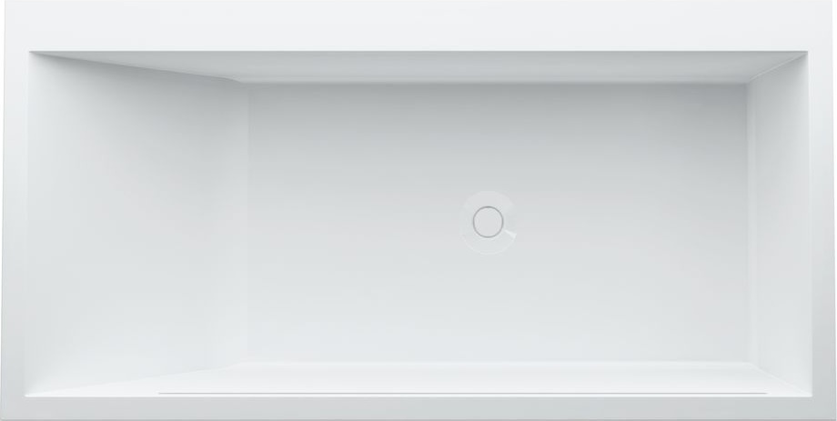 H2233350006161 Ванна со скрытым переливом, правосторонняя, с местом для смесителя, с L-образными левыми панелями, solid surface LAUFEN PRO