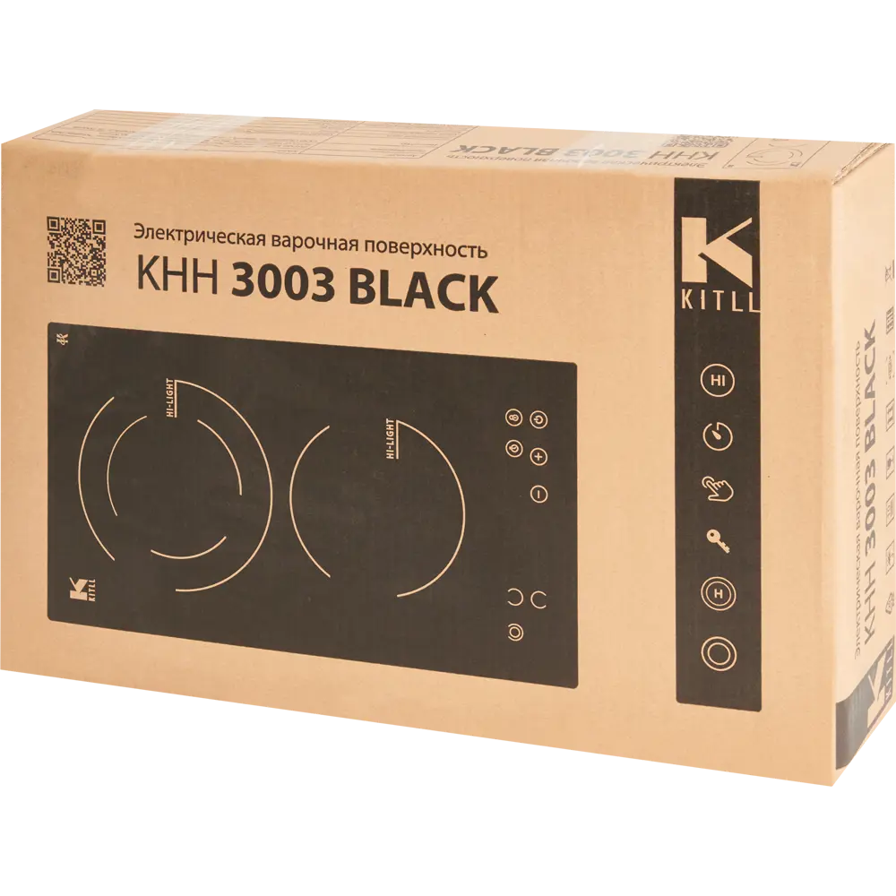 Электрическая варочная панель Kitll KHH 3003 BLACK 29 см 2 конфорки цвет чёрный STLM-2008443 - Вид №8