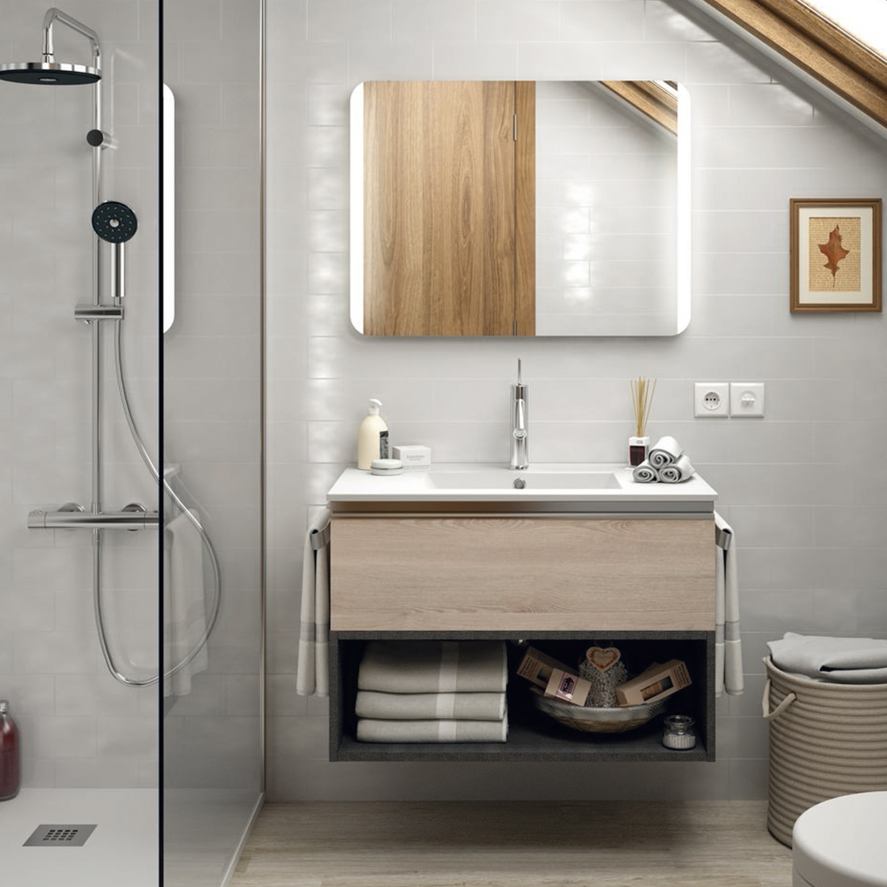 22815 SALGAR Стеллаж для хранения АЛЬЯНС 800 1 полка CARBON-TX 797 x 270 x 450 мм  - Вид №1