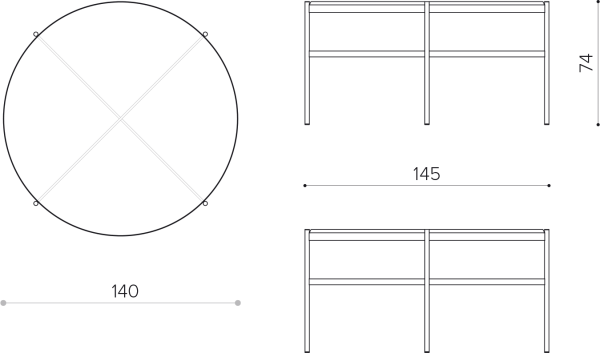BL 140 Round table 140 cm True Design Blade - Вид №1