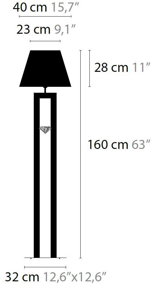 ILFARI Торшер из металла с кристаллами Elements of love 10570/10574/10575 - Вид №1