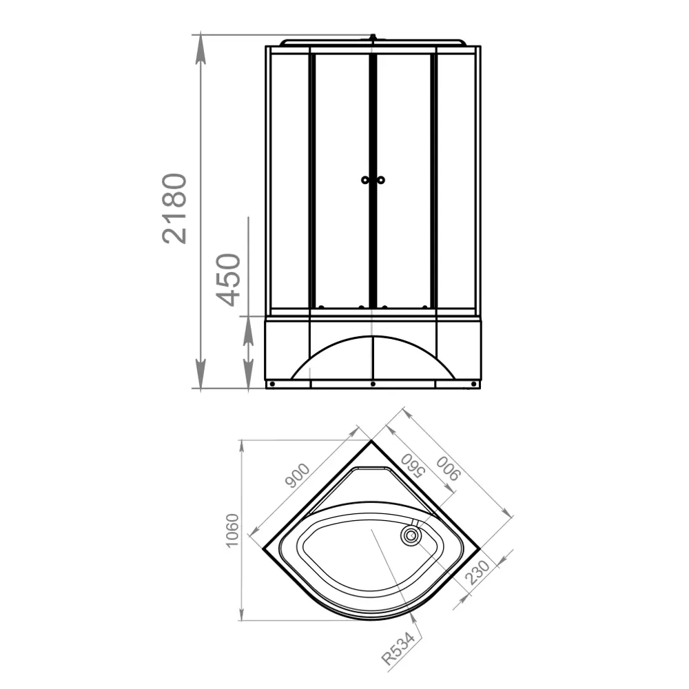 DOMANI-SPA Delight — угловая душевая кабина с гидромассажем 90×90 см 87210148 STLM-0975134 - Вид №6