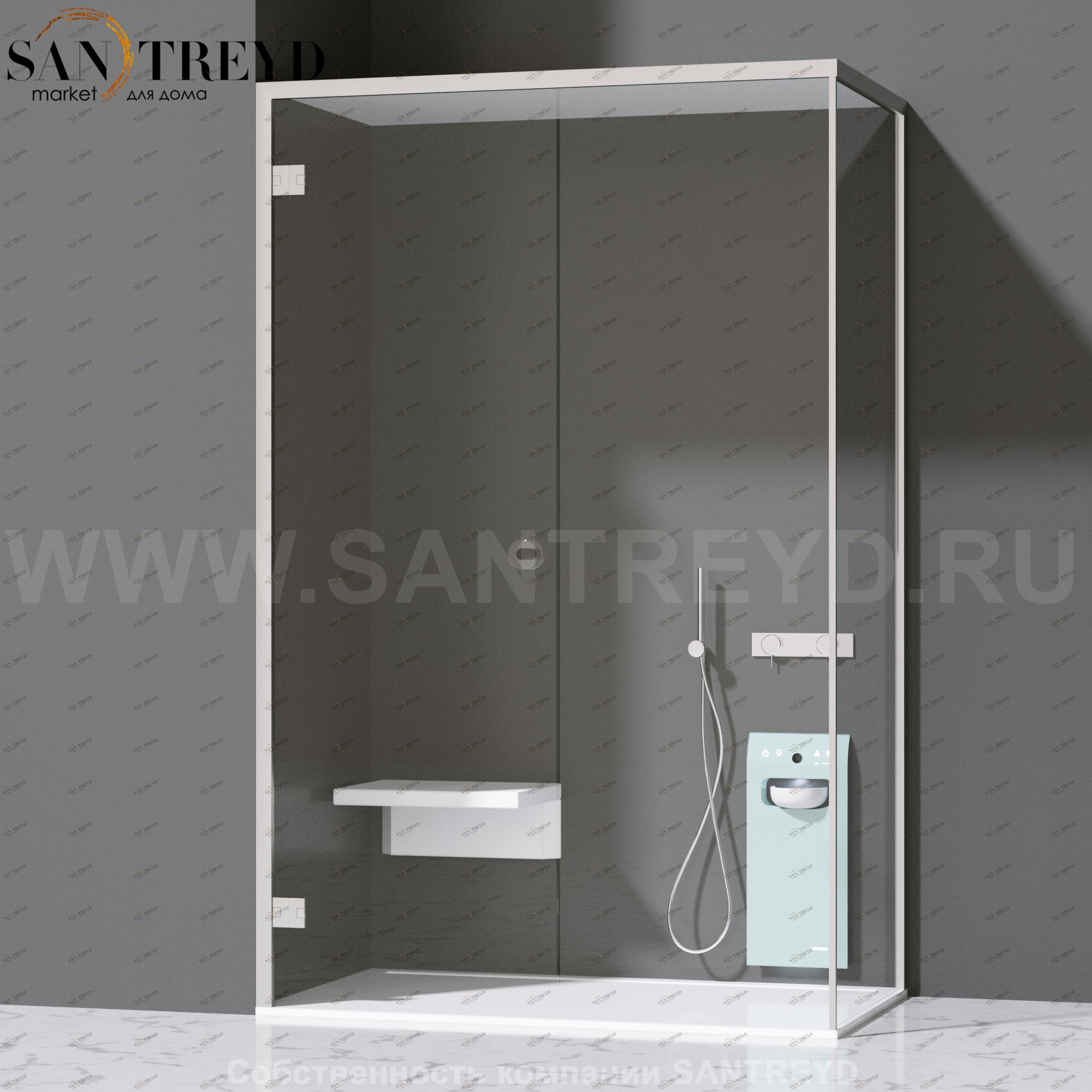 Effegibi FITBOX A Душевая кабина с профилем из алюминия. Установка: в левый угол. Размеры: длина 139 см, высота 220 см. Дверные петли у стены FB10010005