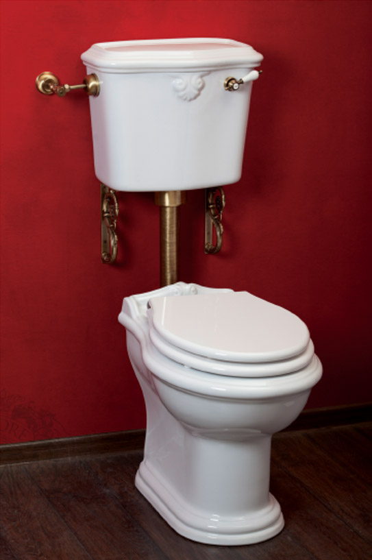 ML.IMP-25.311.BI/ML.IMP-25.318.BI/ML.RIC-29.045.DO/ML.OLV-29.015/ML.OLV-29.013/ML.RIC-29.040.BI.DO Компакт унитаз с бачком Золотистый Migliore  Италия  - Вид №1