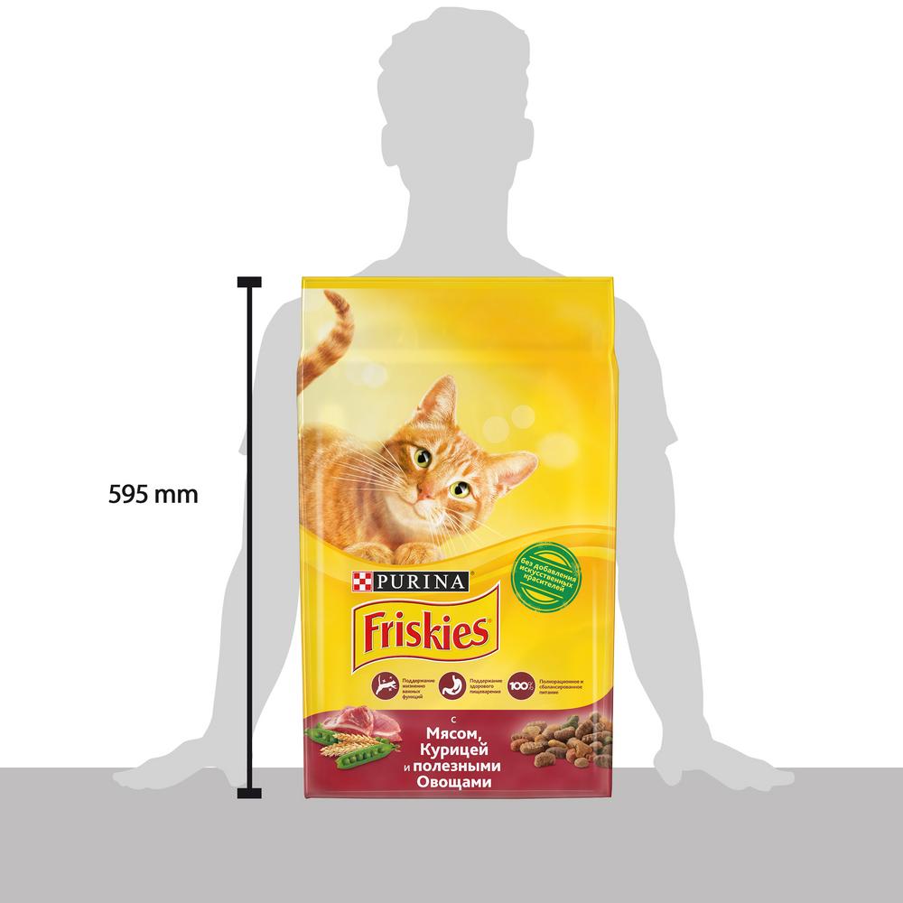 ПР0051840 Корм для кошек с мясом, курицей и полезными овощами, сух. 10 кг Friskies  - Вид №12