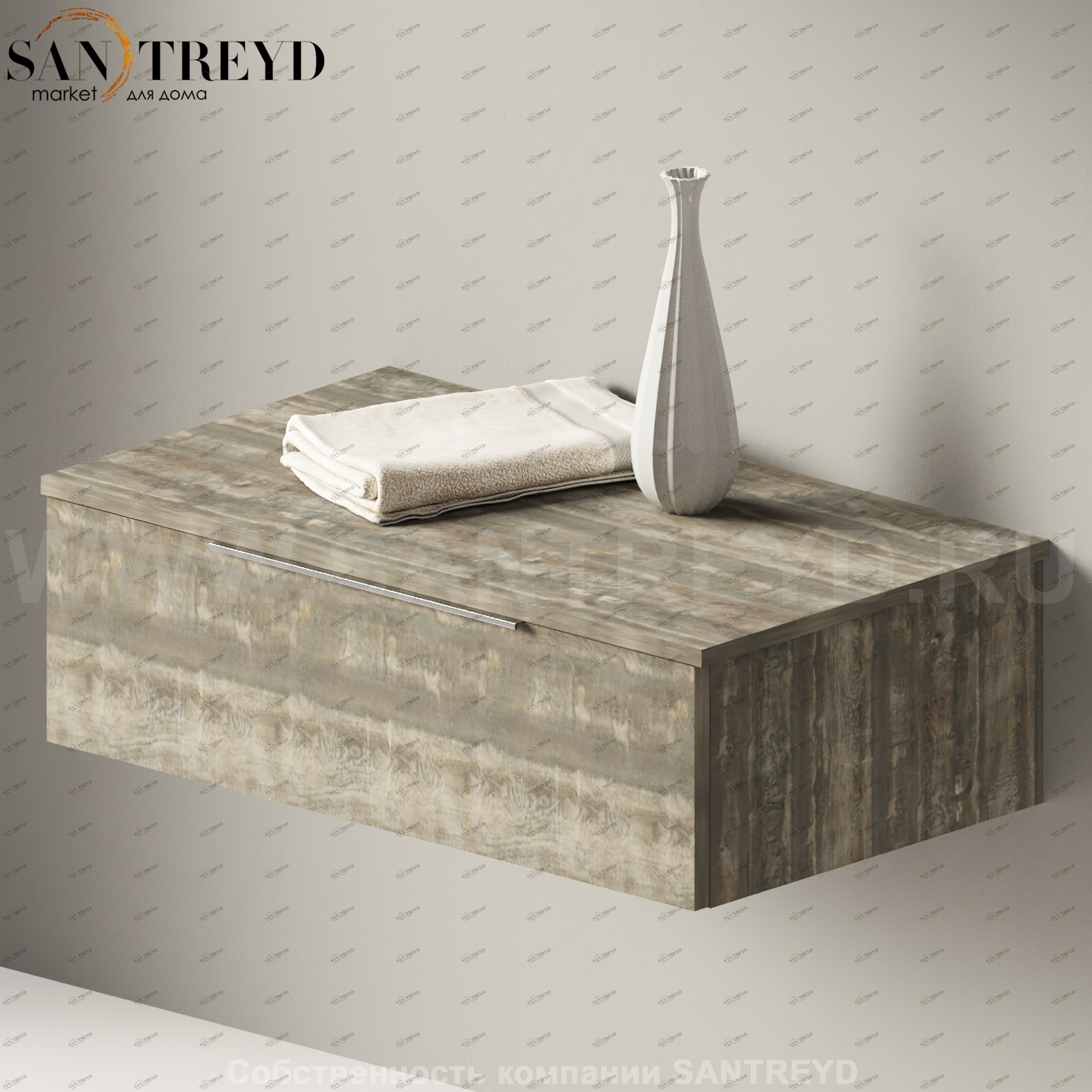 Flaminia BOX Настенная тумба 85 см с 1 ящиком BX289.WE Ceramica Flaminia BX289WE