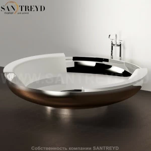 Ванна свободностоящая UFO с 2 спинками стальная