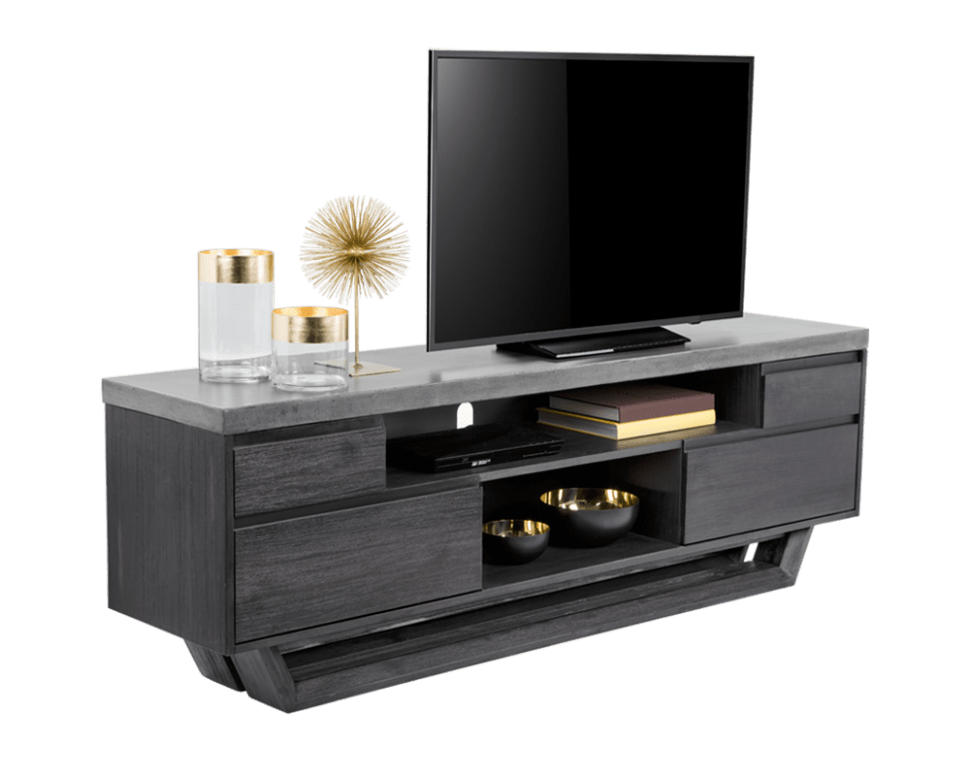 Тумба под телевизор длинная с дверцами Techno Too ICON DESIGNE  178150 Коричневый  - Вид №2