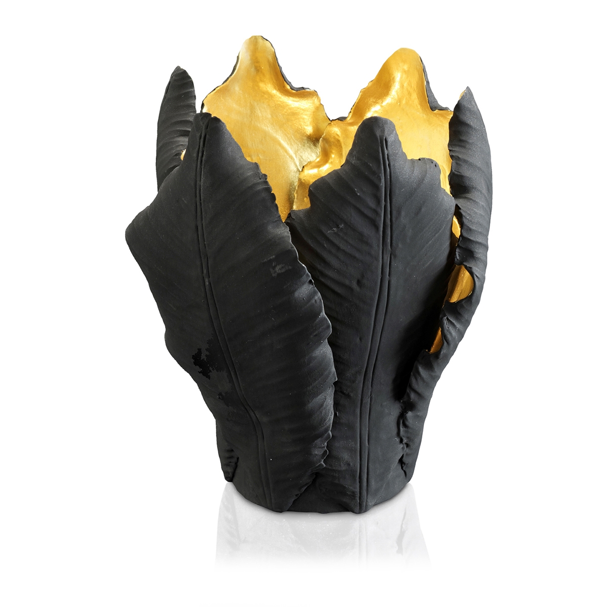 300050-D3 ABHIKA ПОДСВЕЧНИК ТЮЛЬПАН MEDGRAY/GOLD  - Вид №2