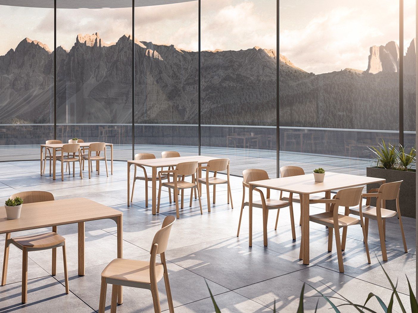 Деревянный штабелируемый стул с подлокотниками Brunner nate ARCH-00096277