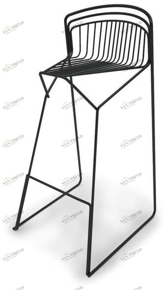 Luxy Табурет из стали с высокими санками и спинкой Ribelle sun-id-1503333