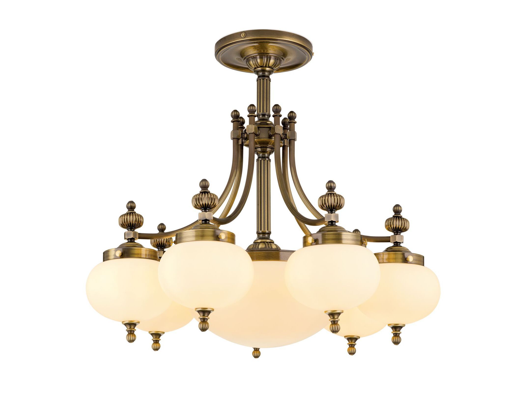 Люстра из латуни и стекла Orion Wiener Nostalgie ARCH-00047383