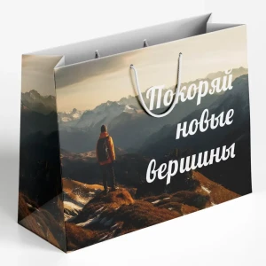 89353937 Пакет подарочный «Покоряй вершины» 30x40 см цвет разноцветный STLM-0835072
