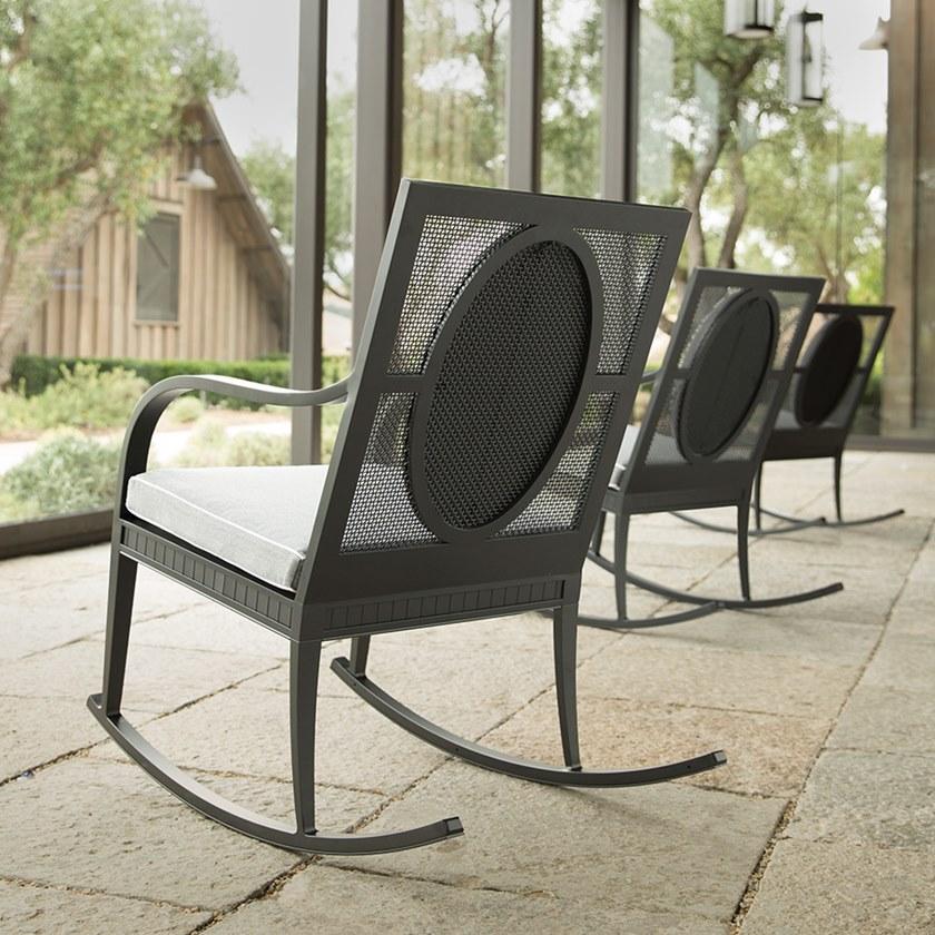 JANUS et Cie Кресло-качалка из алюминия с порошковым покрытием с подлокотниками Savannah sun-id-1483945 - Вид №8