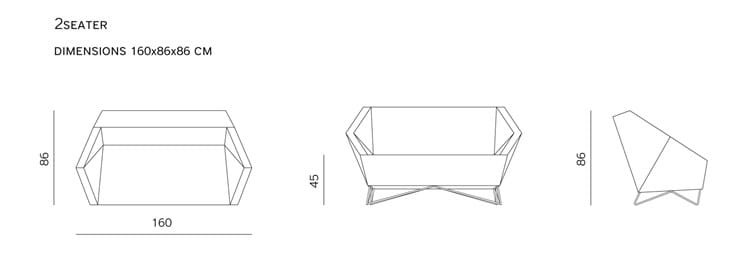 2-местный диван prostoria 3англ ARCH-00073505 - Вид №3