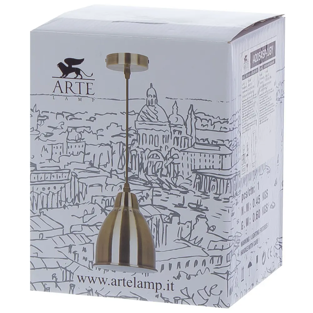 Светильник подвесной Braccio 1 лампа 3 м2 цвет серый 18639048 STLM-2119524 Arte Lamp  - Вид №9