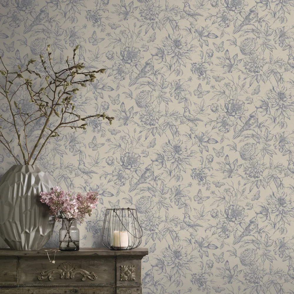 Обои флизелиновые Rasch Florentine синие 0.53 м 449471 18643629 STLM-2209759 - Вид №4