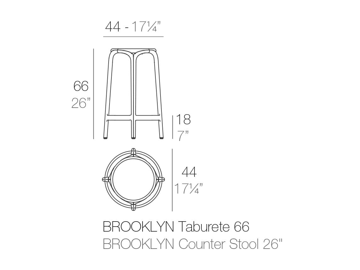 Табурет Vondom Бруклин ARCH-00012563 - Вид №3