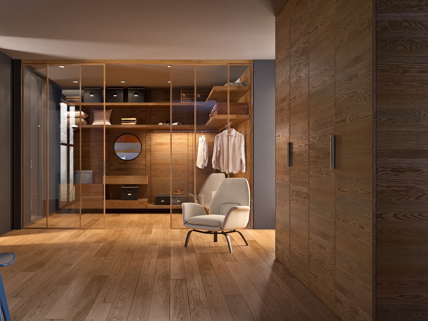 Дубовая дверь для шкафов и шкафов GIDEA Miria ARCH-00142026 - Вид №1