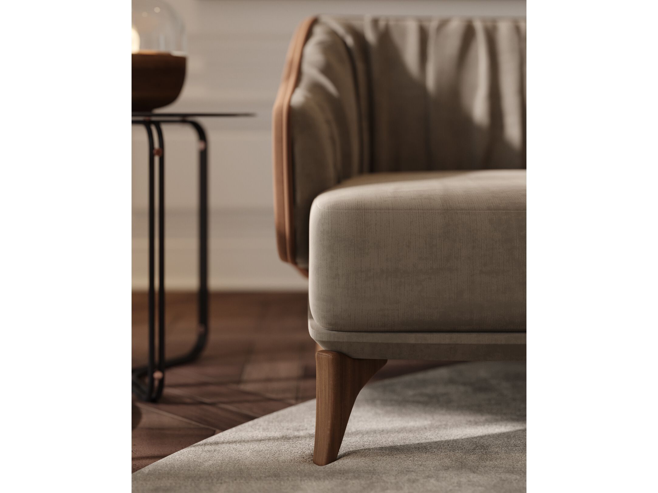 3-местный тканевый диван PRADDY Natur ARCH-00020690 - Вид №5