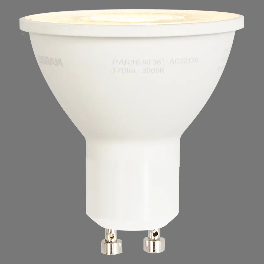 Лампа светодиодная Osram спот GU10 4 Вт 370 Лм свет тёплый белый 14752351 STLM-2081783  - Вид №1