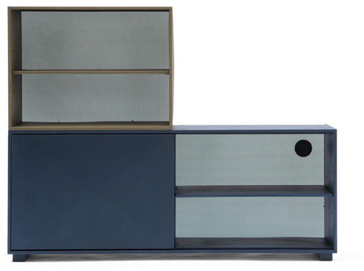 Tolix Стальная тумба под ТВ с раздвижными дверцами Diamant sun-id-1384792 - Вид №1