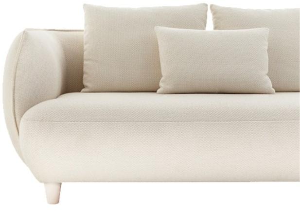 HC28 Cosmo Мягкий 3-х местный диван из ткани Round 31f005 - Вид №2