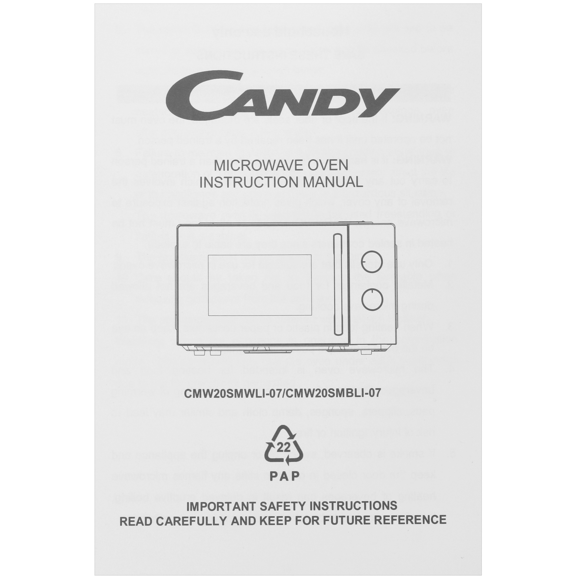 9943060 Микроволновая печь Candy CMW20SMBLI-07 черный STDN-0044580 - Вид №8