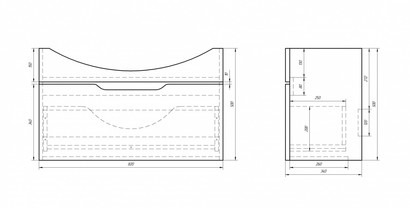 99.0103 Тумба под раковину Dreja Laguna - Вид №1