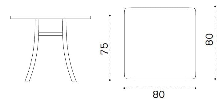 Стальной квадратный садовый стол Ethimo эликсир ARCH-00073325 - Вид №14